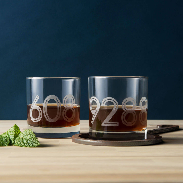 Etched Whiskey Glass - 24E