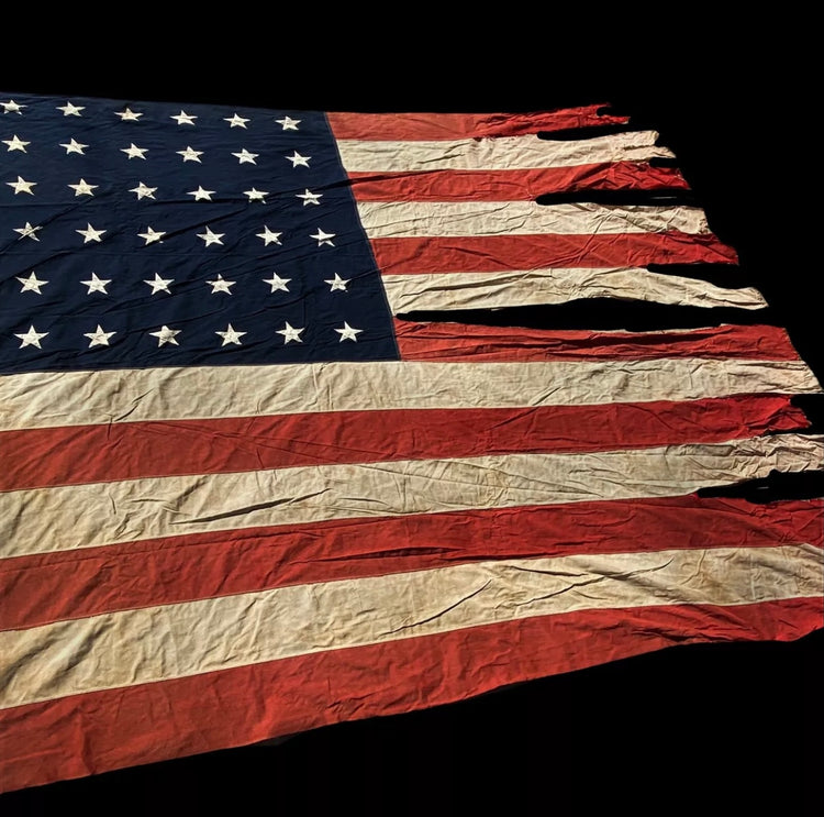 American Flag 48 Star WWII Naval Ensign Battle Flag
