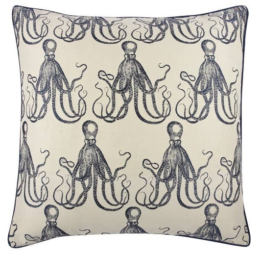 Octopus Jacquard Pillow - 22" x 22"