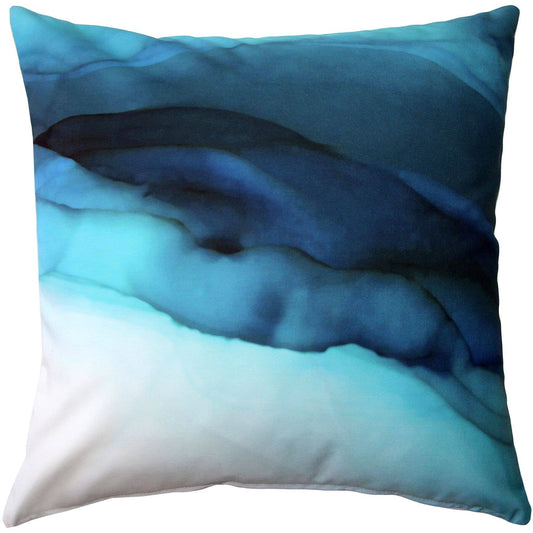 Pillow Decor - 20" x 20" Karalina Beneath the Waves Throw Pillow