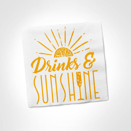 Twisted Wares - Drinks And Sunshine COCKTAIL NAPKINS