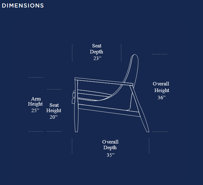 Aaron chair size and dimensions