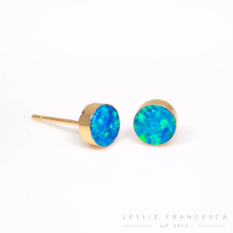 Leslie Francesca Designs - Opal Round Studs