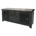 Lattice Sideboard W/ Marble 2dr/3drw-Black