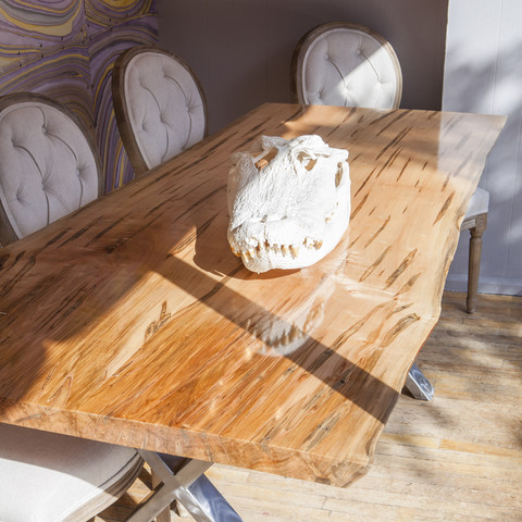 24e Signature Line Dining Table - Spalted Maple