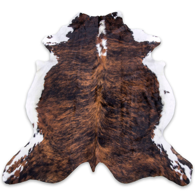 Rodeo - Brindle with white belly cowhide rug Large