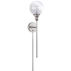 nickel globe sconce | wall decor | modern lighting |